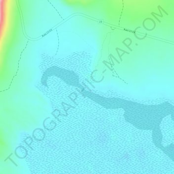 Mappa topografica Piedras Rojas, altitudine, rilievo