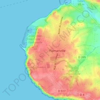 Mappa topografica La Coquaise, altitudine, rilievo