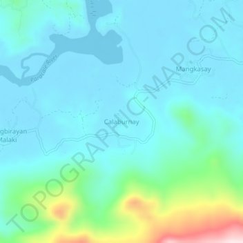 Mappa topografica Calaburnay, altitudine, rilievo