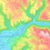Mappa topografica Bellevue, altitudine, rilievo