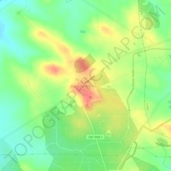 Mappa topografica Faro do Alentejo, altitudine, rilievo