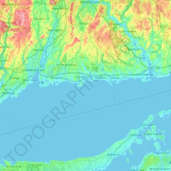 Mappa topografica Big Indian, altitudine, rilievo