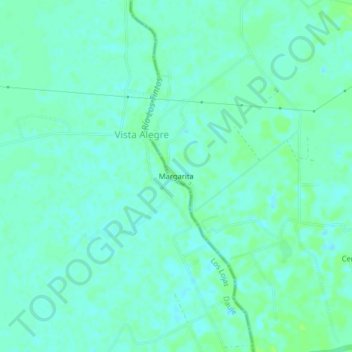 Mappa topografica Margarita, altitudine, rilievo