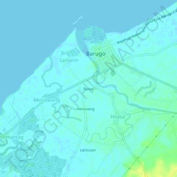 Mappa topografica Busay, altitudine, rilievo