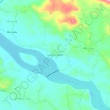 Mappa topografica Sultan Katte, altitudine, rilievo