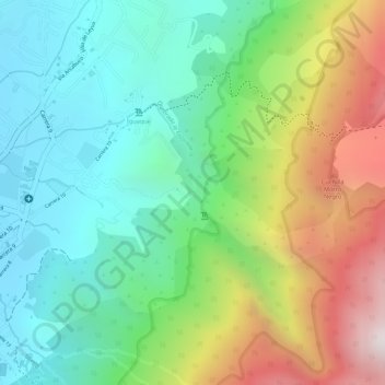 Mappa topografica Carrera 10, altitudine, rilievo
