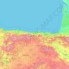Mappa topografica Kantabrien, altitudine, rilievo
