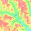 Mappa topografica Cunningham, altitudine, rilievo