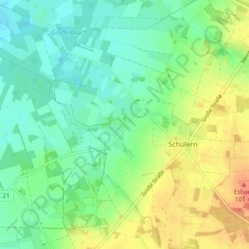 Mappa topografica Schülernbrockhof, altitudine, rilievo