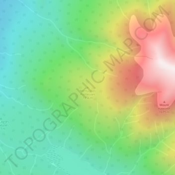 Mappa topografica Rocky Mountains, altitudine, rilievo