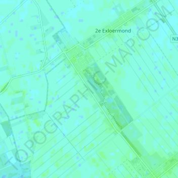 Mappa topografica Exloërkijl, altitudine, rilievo