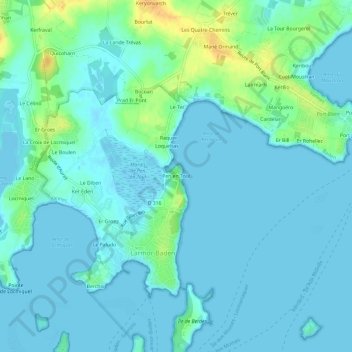 Mappa topografica Pen en Toul, altitudine, rilievo