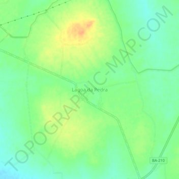 Mappa topografica Lagoa da Pedra, altitudine, rilievo