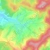Mappa topografica Hessisches Bergland, altitudine, rilievo