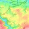 Mappa topografica Hirschfeld, altitudine, rilievo