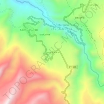 Mappa topografica Chasquitambo, altitudine, rilievo
