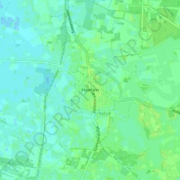 Mappa topografica Heeten, altitudine, rilievo