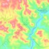 Mappa topografica Sotiel Coronada, altitudine, rilievo