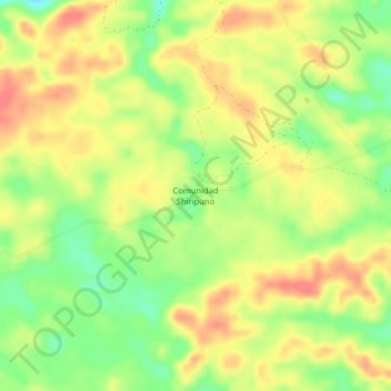 Mappa topografica Comunidad Shiripuno, altitudine, rilievo