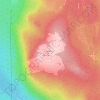 Mappa topografica Vottovaara, altitudine, rilievo