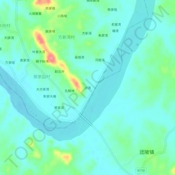 Mappa topografica 沙湾, altitudine, rilievo