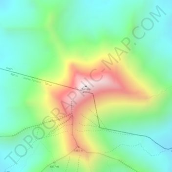 Mappa topografica Tunupa, altitudine, rilievo