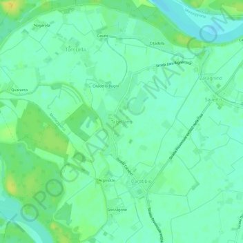 Mappa topografica Tabellano, altitudine, rilievo