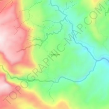 Mappa topografica Tigbawan, altitudine, rilievo