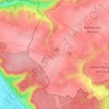 Mappa topografica La Boulevue, altitudine, rilievo