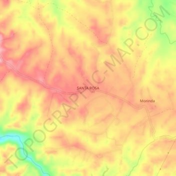 Mappa topografica SANTA ROSA, altitudine, rilievo