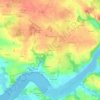 Mappa topografica Kergour, altitudine, rilievo