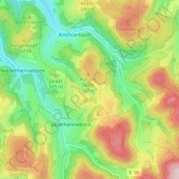 Mappa topografica Sellmecke, altitudine, rilievo