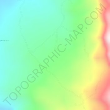 Mappa topografica Paso Llano, altitudine, rilievo