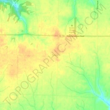 Mappa topografica Trivoli, altitudine, rilievo