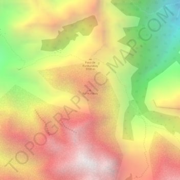 Mappa topografica Runkurakay, altitudine, rilievo