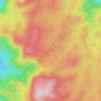 Mappa topografica Bulldog Diggings, altitudine, rilievo