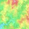 Mappa topografica Usson-en-Forez, altitudine, rilievo