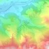 Mappa topografica Le Sauze, altitudine, rilievo