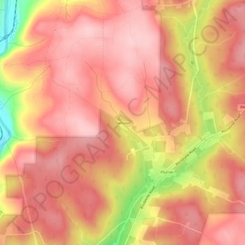 Mappa topografica Owltown, altitudine, rilievo