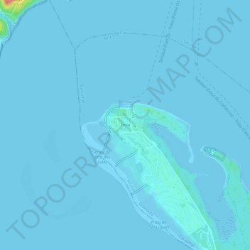 Mappa topografica Troia, altitudine, rilievo