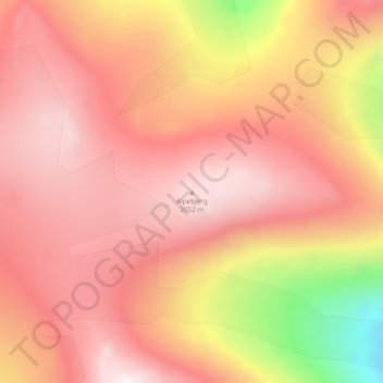 Mappa topografica Alpebjerg, altitudine, rilievo