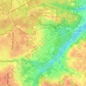 Mappa topografica Louwel, altitudine, rilievo