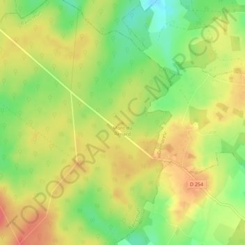 Mappa topografica Mont du Renard, altitudine, rilievo