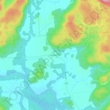 Mappa topografica Glen Almond, altitudine, rilievo