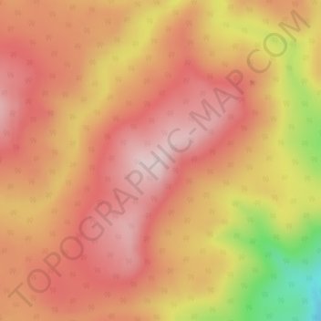 Mappa topografica Cordillera Riesco, altitudine, rilievo