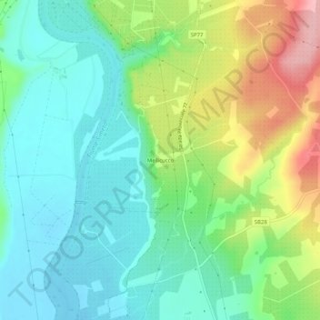 Mappa topografica Mellicucco, altitudine, rilievo