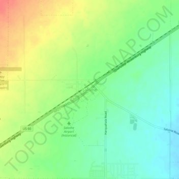 Mappa topografica Salome, altitudine, rilievo
