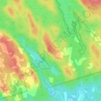 Mappa topografica Look-off, altitudine, rilievo