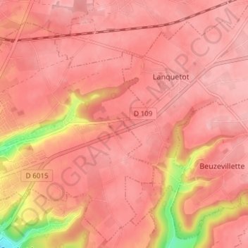 Mappa topografica La Maison Blanche, altitudine, rilievo