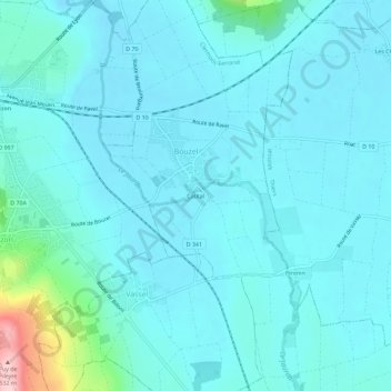 Mappa topografica Catital, altitudine, rilievo